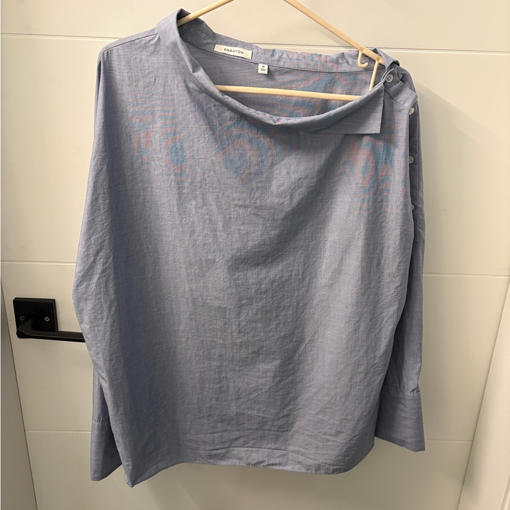 Babaton Slate Blue Abram Women's Blouse - Picture 3 of 4